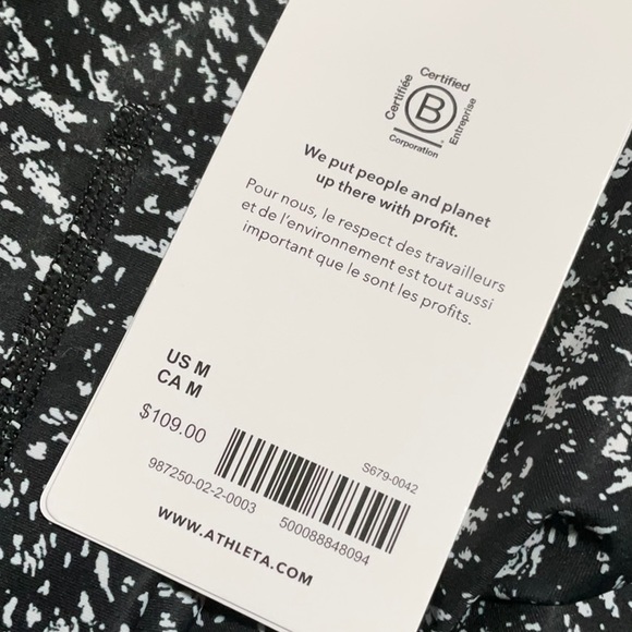 NEW Athleta Ultimate Stash Textured 7/8 Tight in Storm Texture Black - Picture 10 of 12